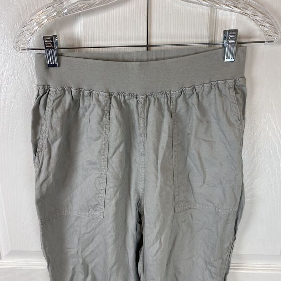 Faherty S Gray Arlie Joggers‎ Pull On Linen Blend Tapered Pants Day - Picture 7 of 8